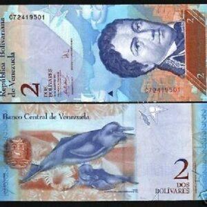 VENEZUELA 2 BOLIVARES P88 2007 UNC