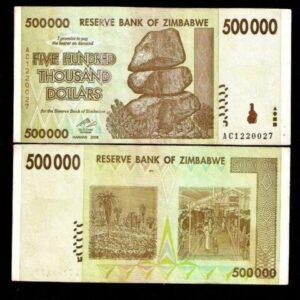 ZIMBABWE 500000 DOLLARS P76 2008