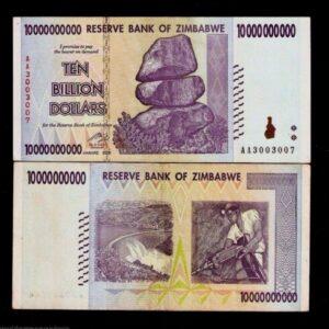ZIMBABWE 10 BILLION DOLLARS P85 2008