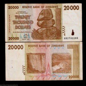 ZIMBABWE 20000 DOLLARS P73 2008