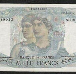 FRANCE 1000 FRANCS P130 1945