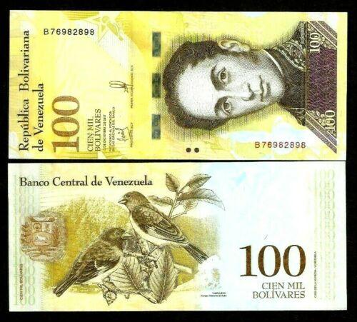 VENEZUELA 100000 BOLIVARES P 2017 UNC